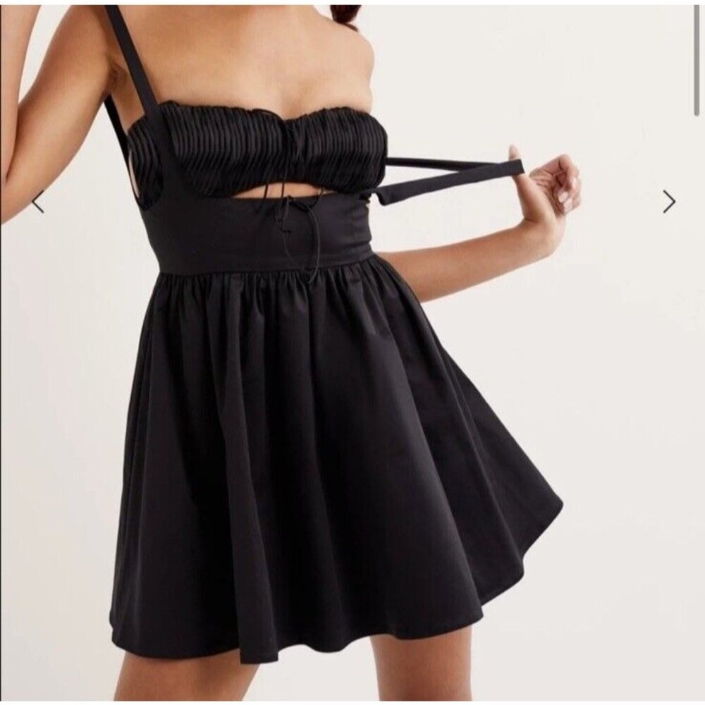 For Love & Lemons Landon Mini Dress in Black